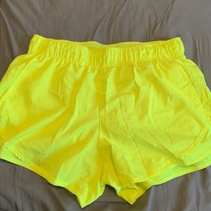 Women’s neon running shorts